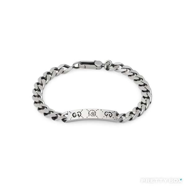 GUCCI GHOST CHAIN BRACELET IN SILVER - YBA455321, Size "18"
