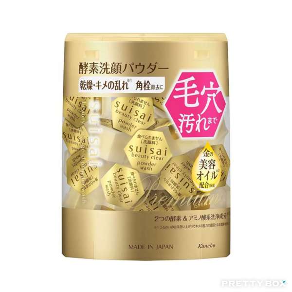 Kanebo Suisai Beauty Nettoyant en poudre doré transparent (32 pièces)