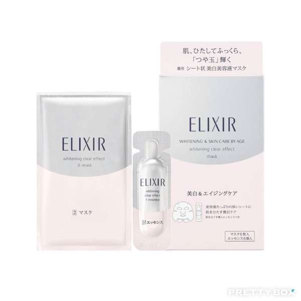 SHISEIDO ELIXIR Pure Whitening Repair Mask (Essence 1.5ml×6 / Mask 20ml×6pcs)