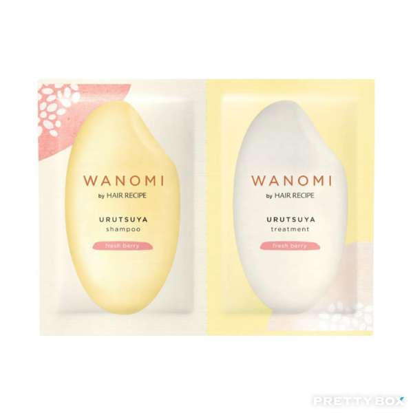P&G Hair Recipe WANOMI URUTSUYA Travel Set Shampoo 10ml + Treatment 10ml Fresh Berry