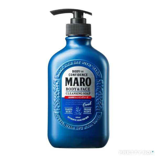 STORIA MARO Jabón limpiador fresco para cuerpo y rostro (para hombres) - Aroma fresco 400 ml