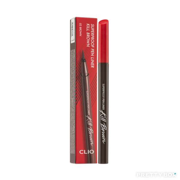 CLIO Superproof Pen Liner #02 Brown 0.55ml