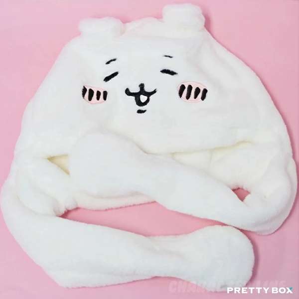 CHiiKAWA耳朵跳動毛絨帽子 - 吉伊卡哇