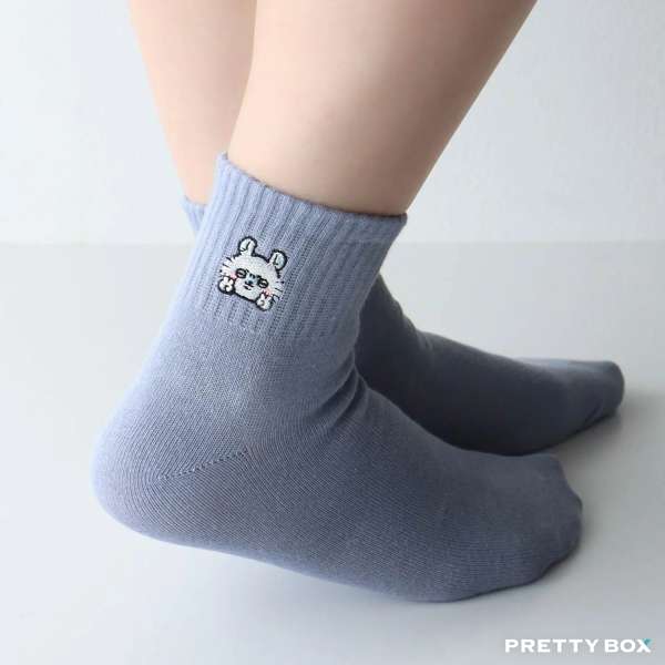 CHiiKAWA刺繡短襪 - 飛鼠