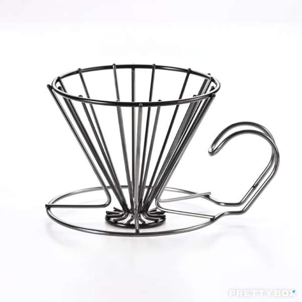 KOGU 珈琲考具 日製18-8不鏽鋼咖啡濾杯 (2-4杯用) - 黑