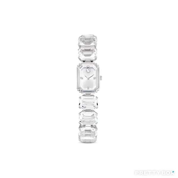 Swarovski 施華洛世奇 5621173 方形切割白色水晶手鍊不銹鋼手錶 (瑞士製造)