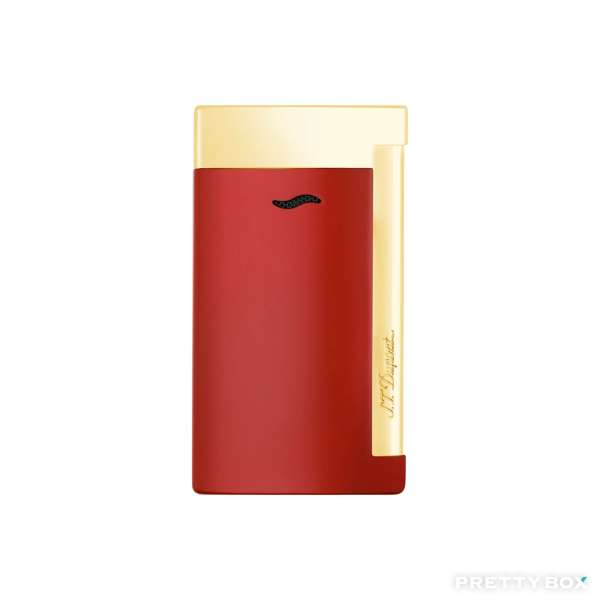 S.T. Dupont Slim 7系列紅色/金色飾面打火機 027707