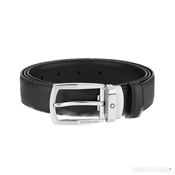 Montblanc Black 30MM Leather Belt MB116706