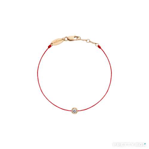 Redline - Pure 0.10克拉圓形鑽石玫瑰金繩製女士手鍊 1 R