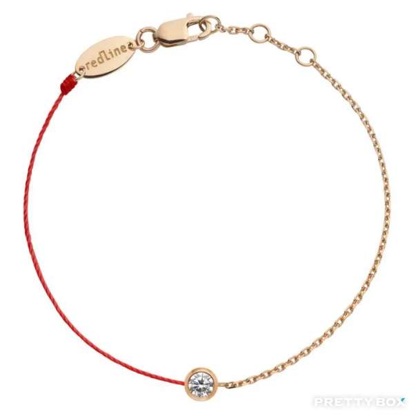 Redline - Pure 0.10克拉圓形鑽石玫瑰金半繩半鏈女士手鍊 - 2 R