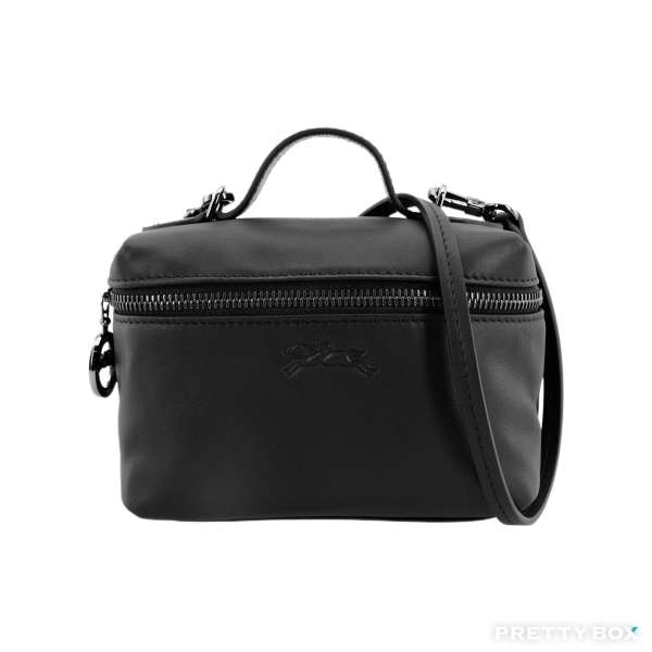 LONGCHAMP #10187987001 Le Pliage Xtra XS 斜揹袋 牛皮 (黑色)