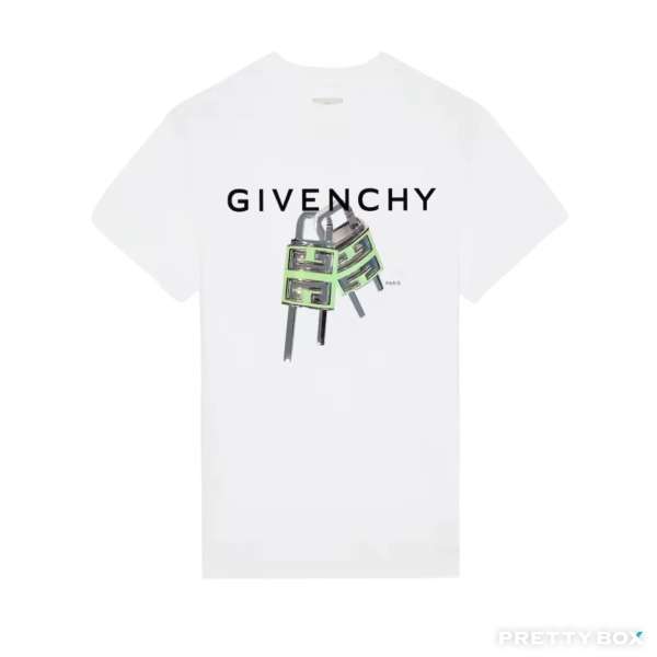 Givenchy #BM716G3YBC100 L 修身T恤 男款 白色