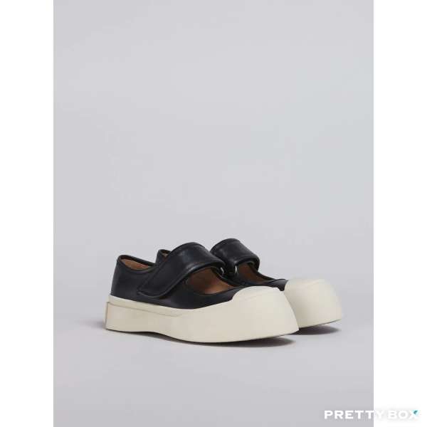 Marni # 黑色納帕皮革瑪麗珍運動鞋 SNZW003120P272200N99-37