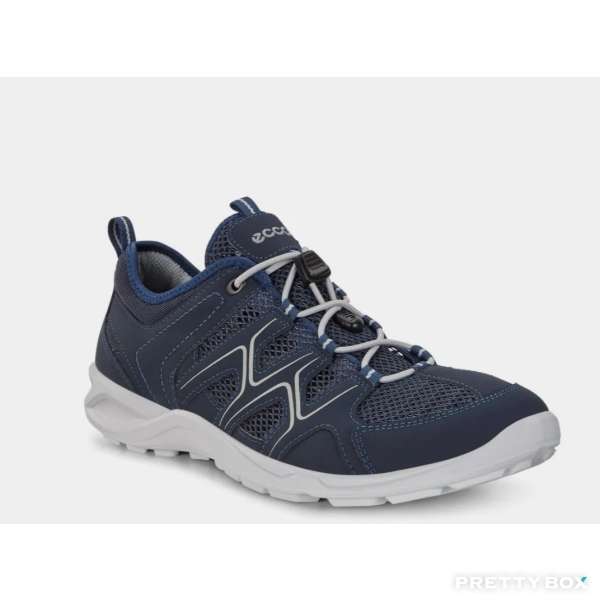 ECCO#82577451406 EU40 熱酷輕巧系列 網面 透氣 低幫 運動休閑鞋 男款 深藍色
