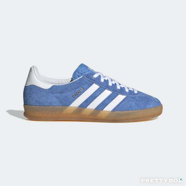 Adidas #HQ8717 GAZELLE INDOOR W 復古藍色 女款(UK 4)