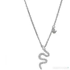 Emporio Armani EG3611040 銀製閃石蛇形女士項鍊