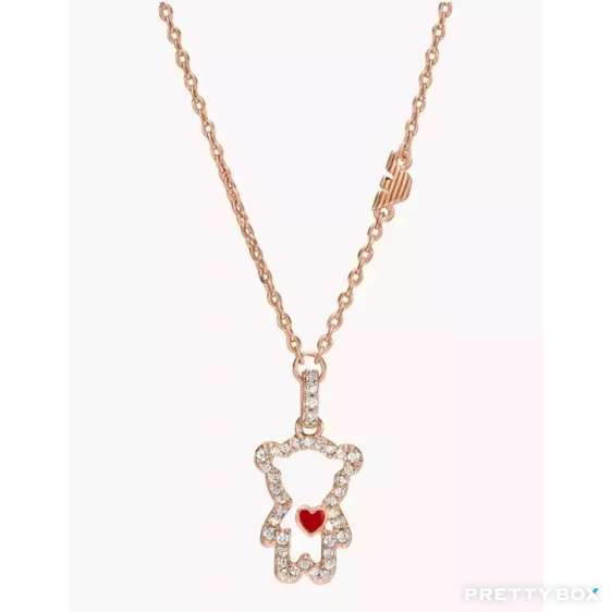 Emporio Armani EGS3162221 小熊鍍玫瑰金色銅製閃石女士項鏈