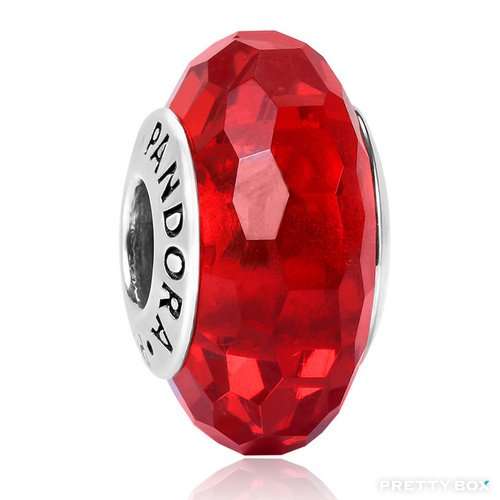 Pandora - CHARMS - Red Faceted Murano Charm #791066