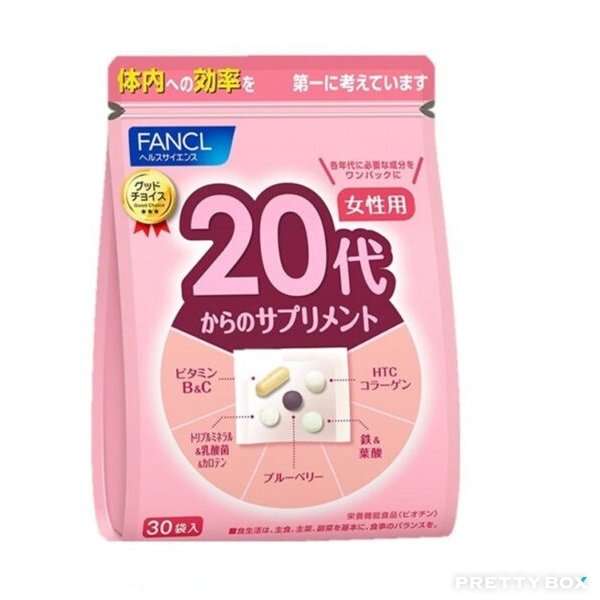 FANCL (新版) 20代女性綜合營養維他命補充丸(30小包) (4908049488291)