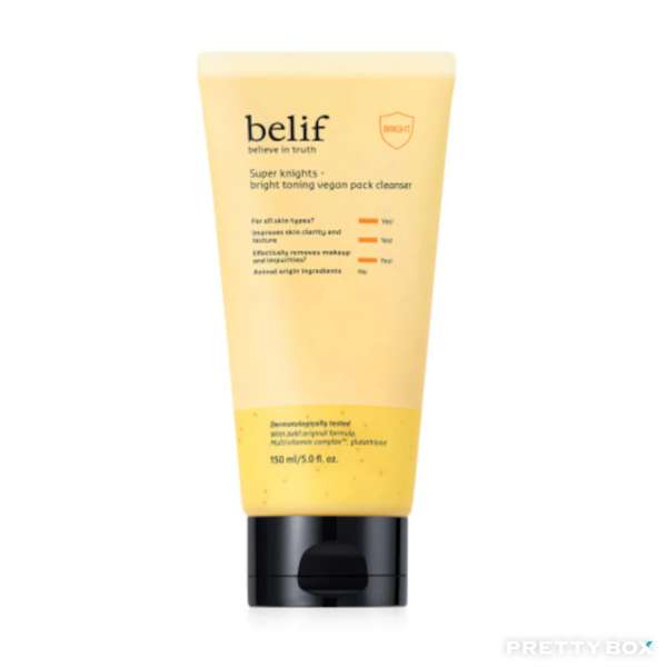 Belif Super Knights Bright Toning Vegan Pack Cleanser 150ml