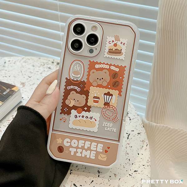 Bear Stand Transparent Phone Case - iPhone15