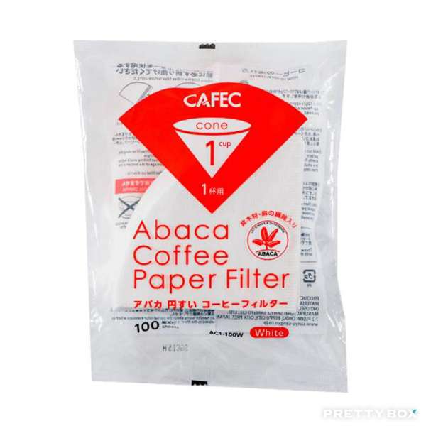 CAFEC AC1-100W V01 漂白款 麻纖維濾紙 1~2人份(100枚)