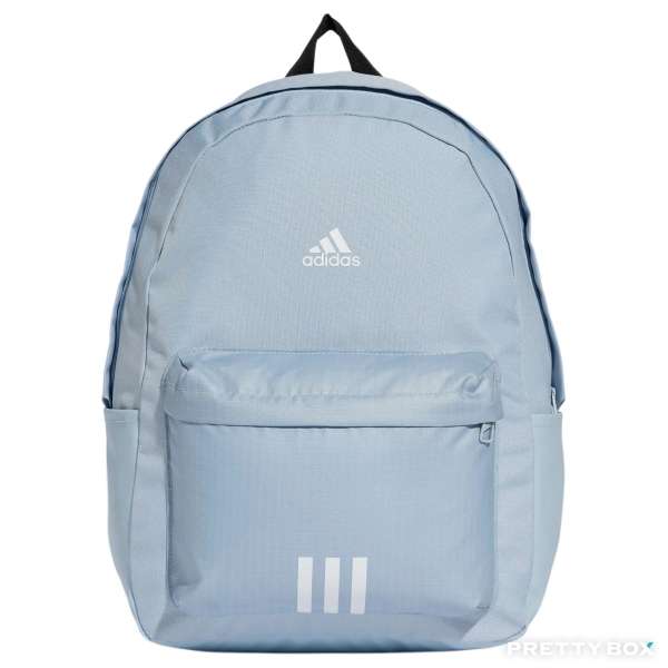 Adidas #JF0675 經典運動徽章三條紋背包(淺藍色)