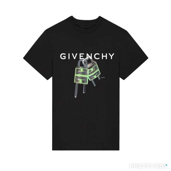 Givenchy #BM716G3YBC001 XL 修身T恤 男款 黑色