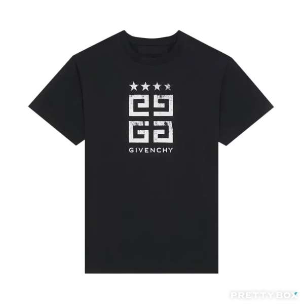 Givenchy #BM716G3YEL001 L 修身T恤 男款 黑色