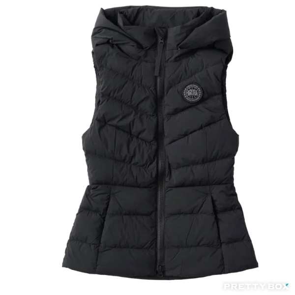 Canada Goose # 2333WB 61 S Clair系列 連帽黑標保暖輕量 羽絨馬甲 女款(黑色)