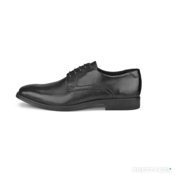 ECCO#62163450839 EU43 墨本 頭層牛皮 商務英倫 時尚皮鞋 男款 黑色
