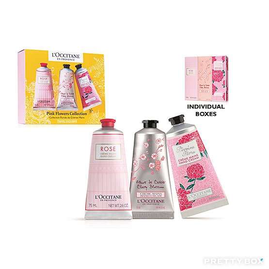 L'occitane Pink Flowers 3 Hands Collection